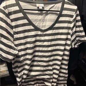 LuLaRoe Striped V-Neck Women's Top
